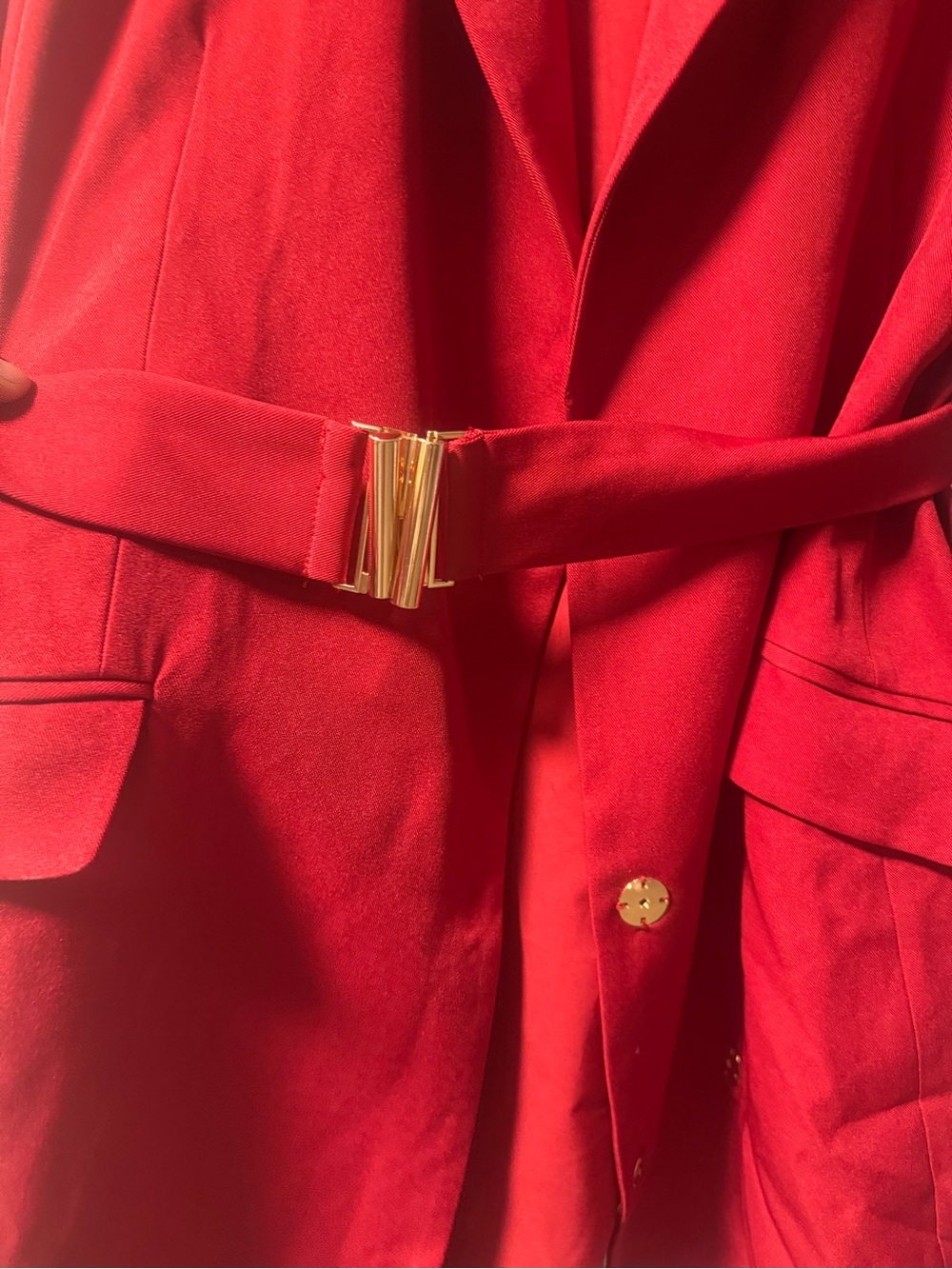 MOTF Red Ruffled Front Blazer - Picture 13 of 13